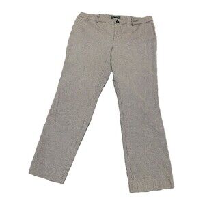 Lauren Ralph Lauren Black White Houndstooth Check Cropped Pants Size 14 Petite